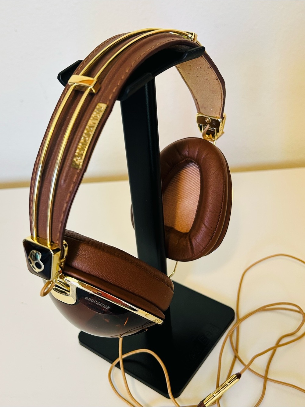 Skullcandy Roc Nation Aviator Headphones WIRED Brown Foldable